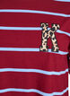 T-Shirt mit Streifen und Leoparden-Detail, Rot, Packshot image number 2