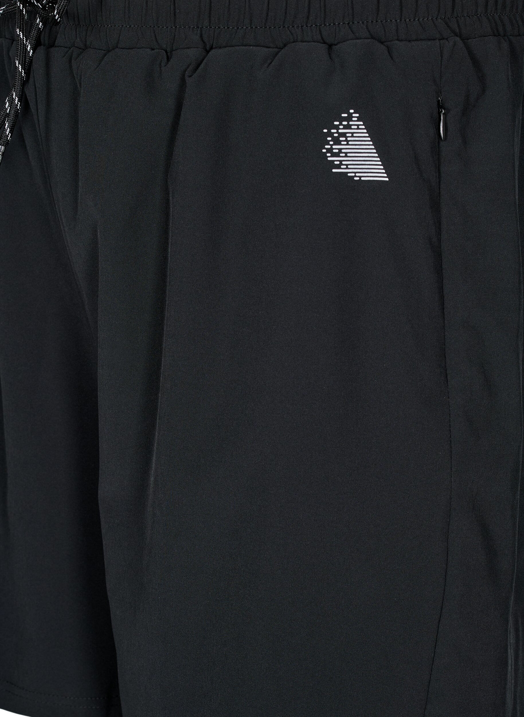 Zizzi Trainingsshorts mit Innenhose, Schwarz, Packshot image number 2