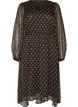 Kleid aus Chiffon mit Polka Dots und langen &Auml;rmeln, Braun, Packshot image number 0