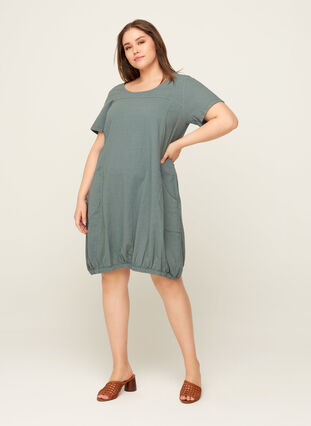 Kleid mit Taschen, Slate Gray, Model image number 2