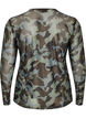 Bluse aus Mesh mit Print, Gr&uuml;n, Packshot image number 1