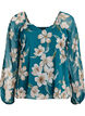 Bluse aus Chiffon mit gebl&uuml;mtem Print und langen &Auml;rmeln, Gr&uuml;n, Packshot image number 0