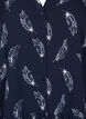 Midi-Kleid mit langen Ärmeln, Navy B. Feather AOP, Packshot image number 2