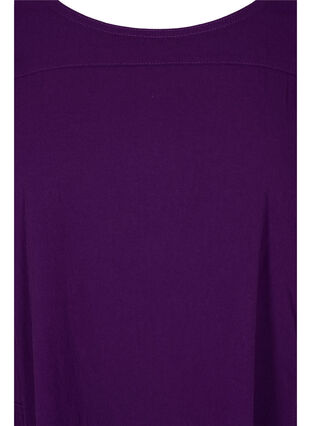 Kurzarm Kleid aus Baumwolle, Violet Indigo, Packshot image number 2
