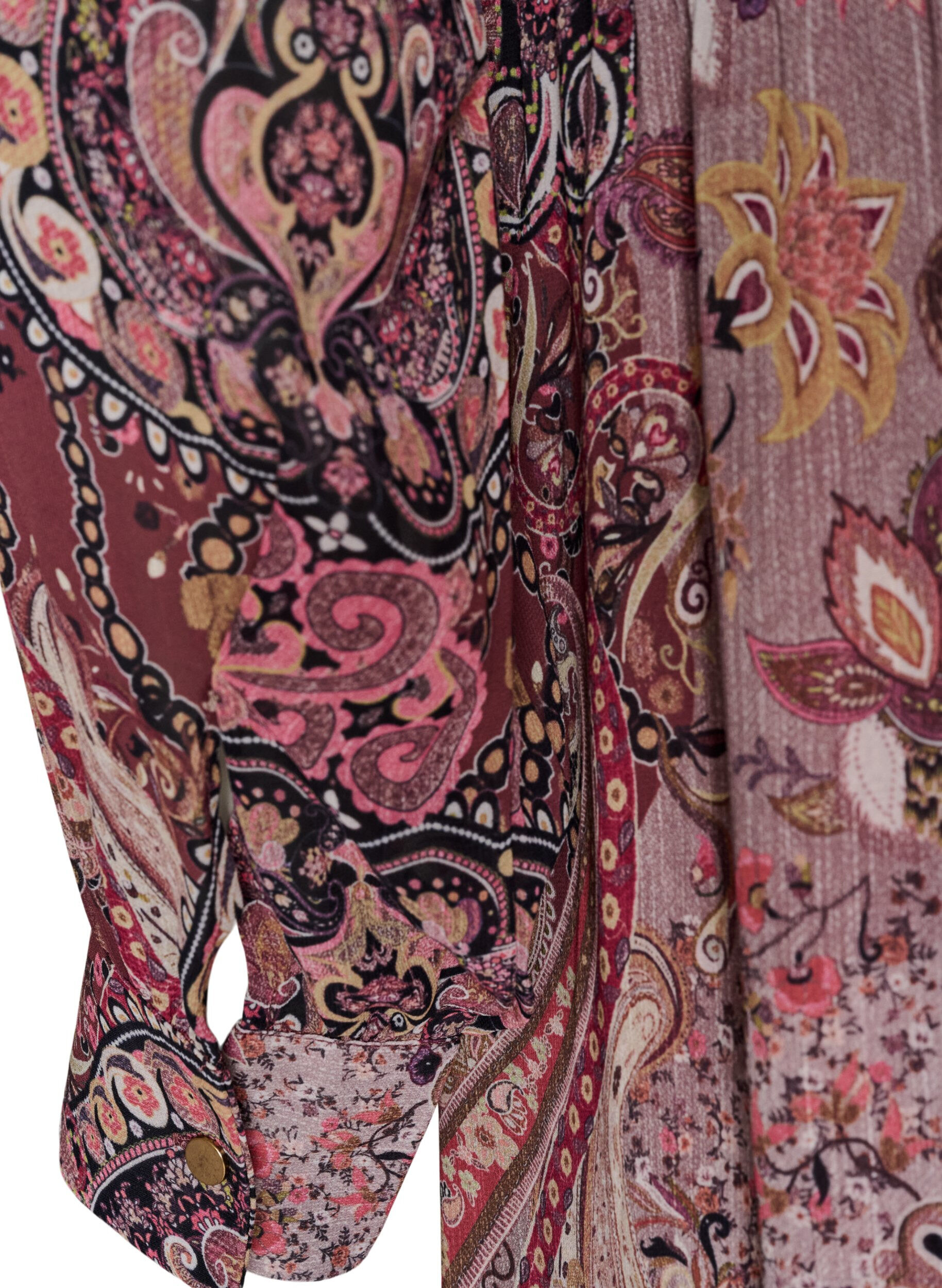 ZizziMidikleid mit Paisley-Muster und elastischem Bund, Lila, Packshot image number 3