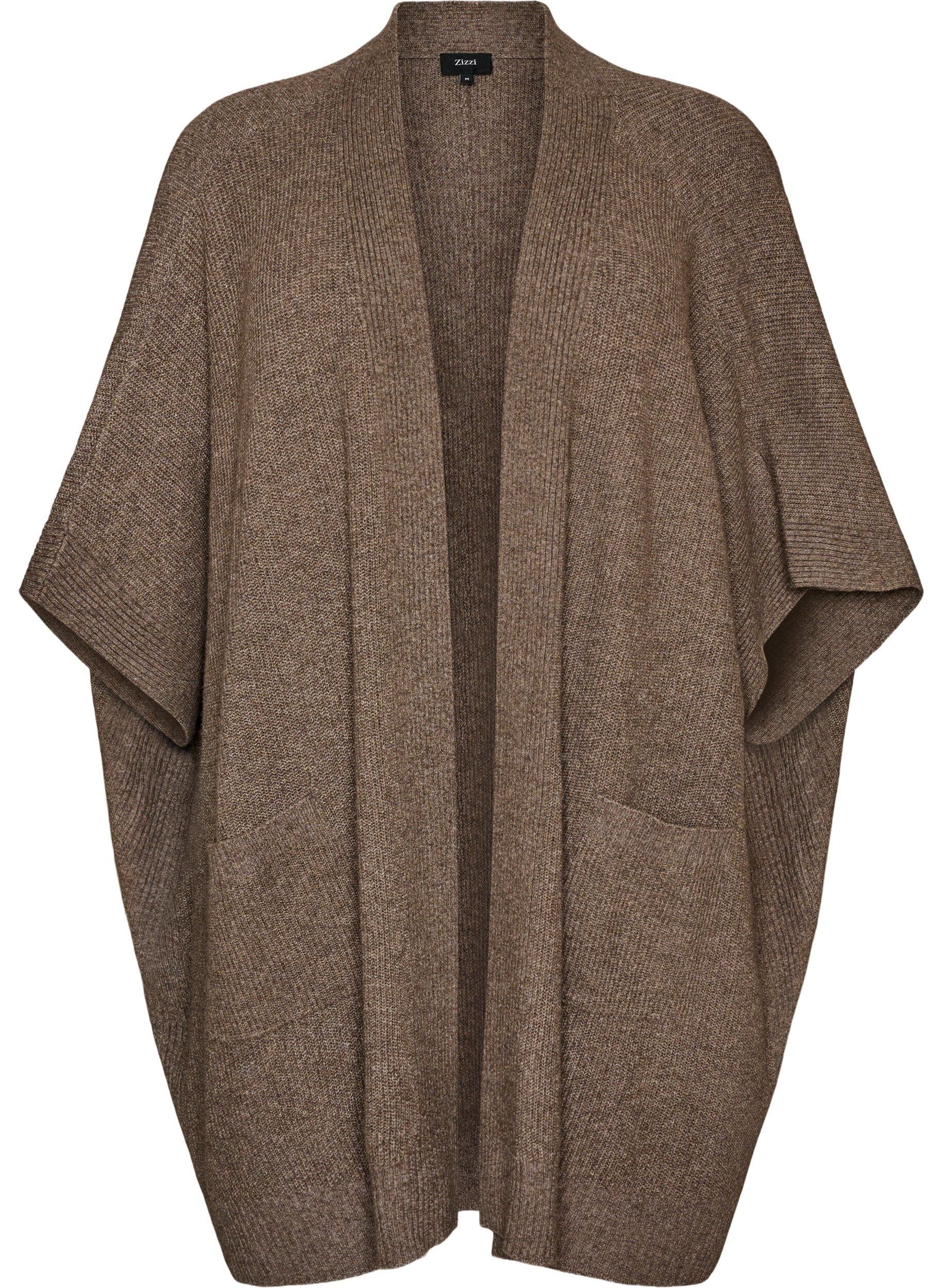 Strickjacke mit offener Vorderseite und weiten &Auml;rmeln
