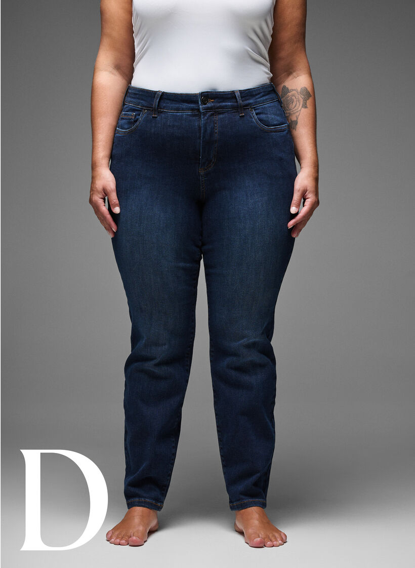 Slim fit Jeans mit normaler Taille, Dark Blue, Model image number 8