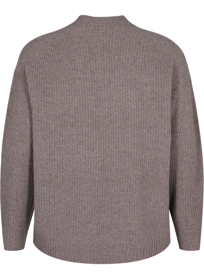 Lockerer Strickpullover aus Merinowolle, Desert Taupe Mel., Packshot image number 1