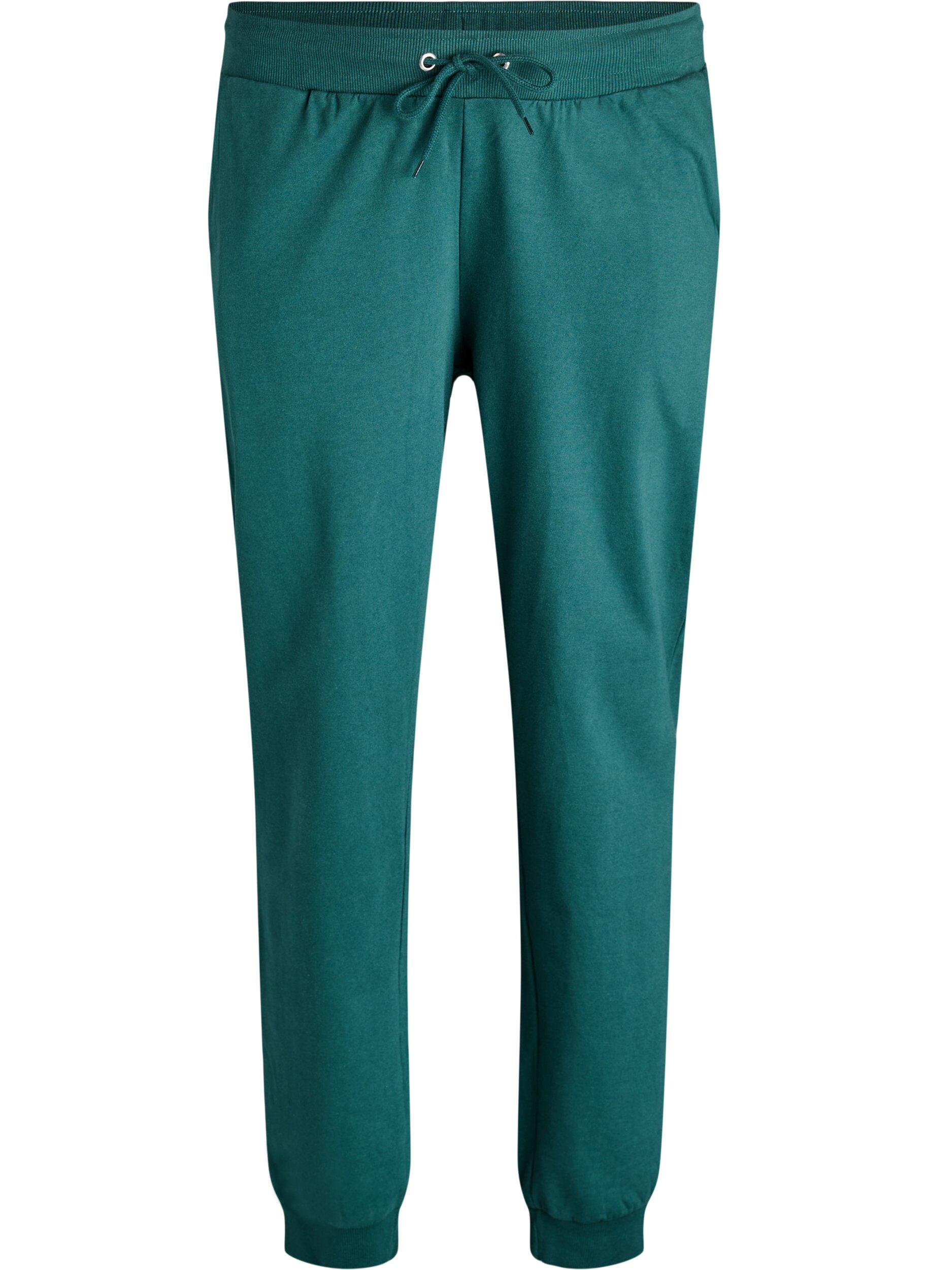 Zizzi Hoch taillierte Sweatpants aus Baumwolle, Gr&uuml;n, Packshot image number 0