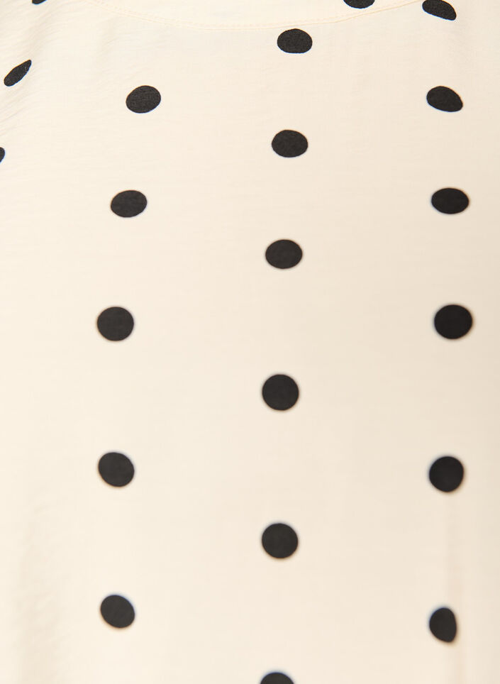 Bluse aus Viskose mit Punkten und 1/2-&Auml;rmeln, Vanille, Packshot image number 2