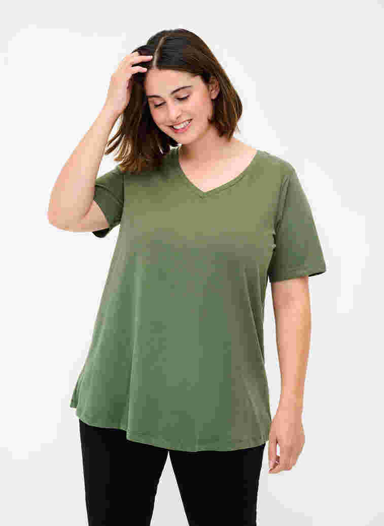 Basic T-Shirt, Thyme, Model image number 0