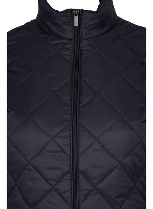 Gesteppte Leichtgewichtsjacke mit Reißverschluss und Taschen, Black, Packshot image number 2