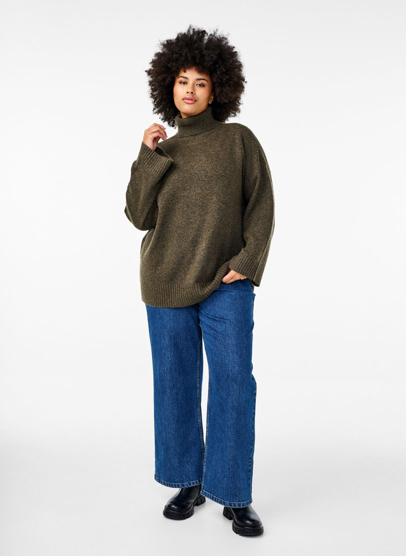 Rollkragenpullover aus Strick, Sea Turtle Mel., Model image number 3