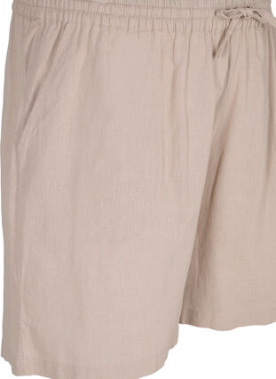 Weite kurze Hosen aus Baumwoll-Leinen-Mischgewebe, Simply Taupe, Packshot image number 2