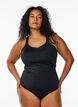 Badeanzug mit gekreuzten Trägern, Schwarz, Model image number 0