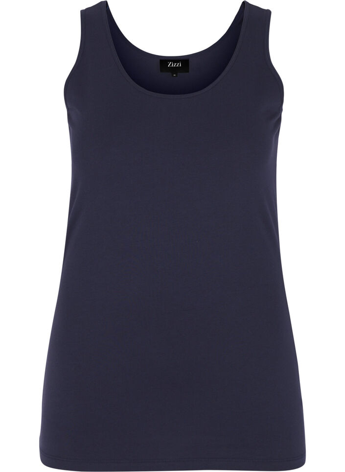 Einfarbiges Basictop, Blau, Packshot image number 0