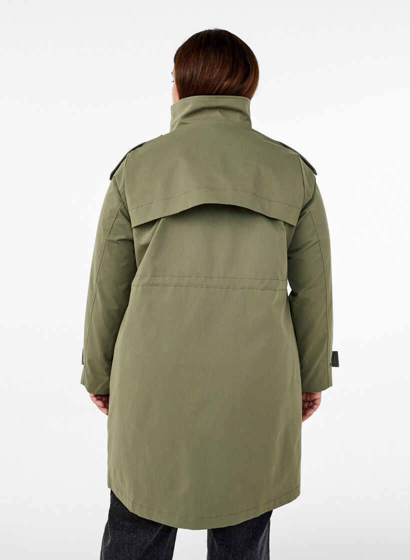 Wasserabweisende Parkajacke, Grün, Model image number 2