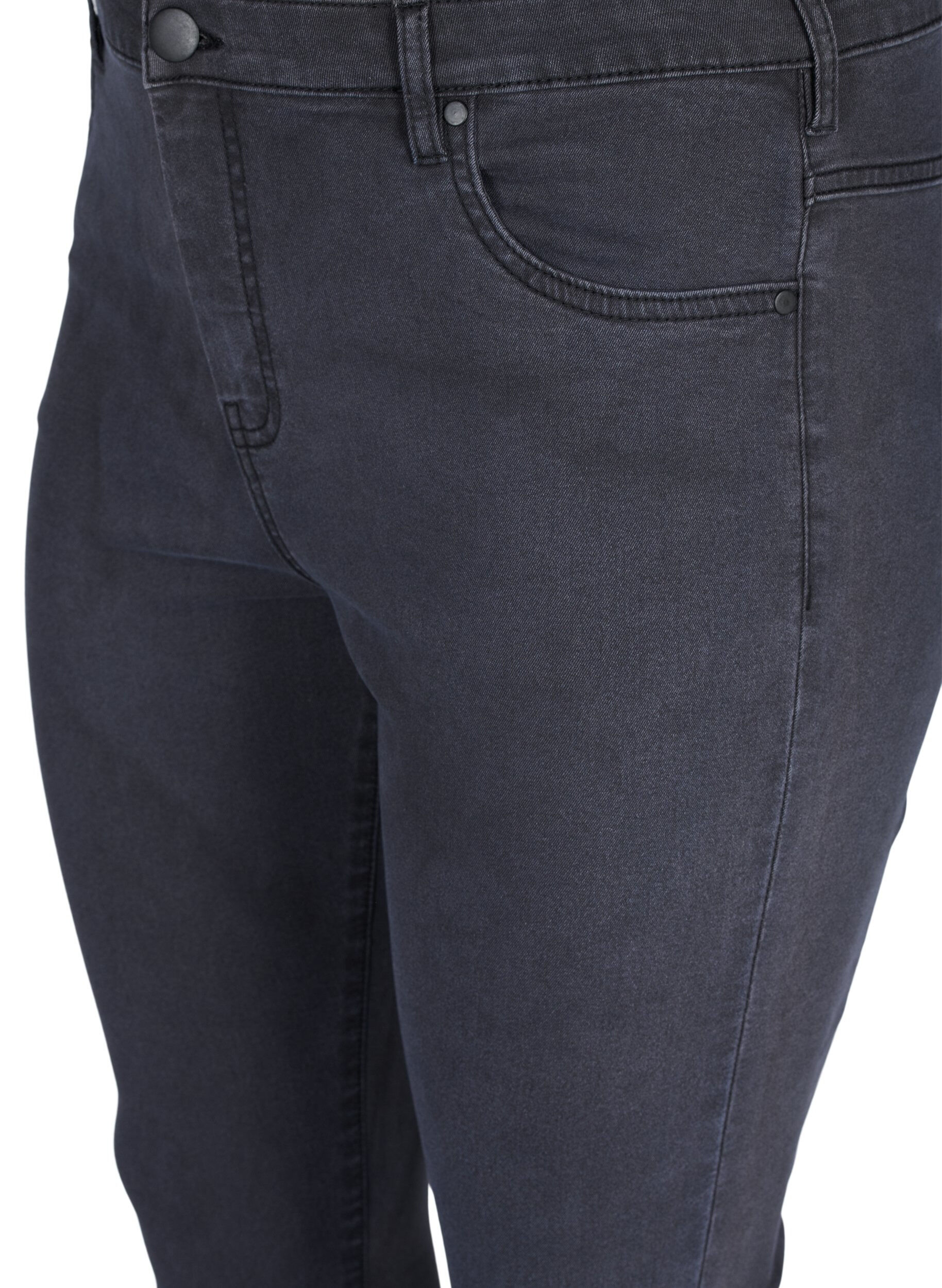 Zizzi Hochtaillierte Super Slim Amy Jeans, Grau, Packshot image number 2