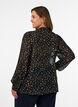 Bluse mit Allover-Print und kurzer Knopfleiste, Schwarz, Model image number 2
