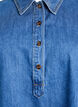 Lockere Bluse aus Denim mit Kragen und Knopfleiste, Blau, Packshot image number 2