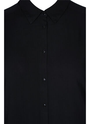 Lange Hemdbluse aus Viskose mit 2/4-Ärmeln, Black, Packshot image number 2
