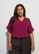 Lockere Bluse mit kurzen &Auml;rmeln, Rot, Model image number 3