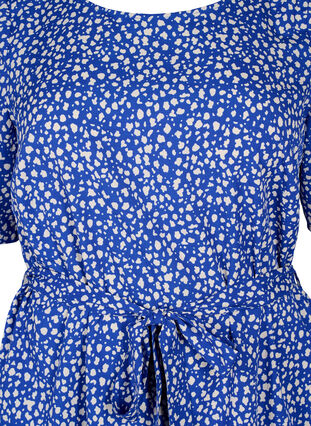 FLASH – Kurzärmeliges Kleid mit Gürtel, Surf the web Dot, Packshot image number 2