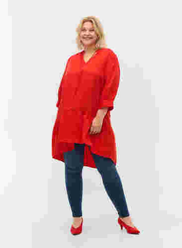 Kleid mit 3/4-Ärmeln, Fiery Red, Model image number 2