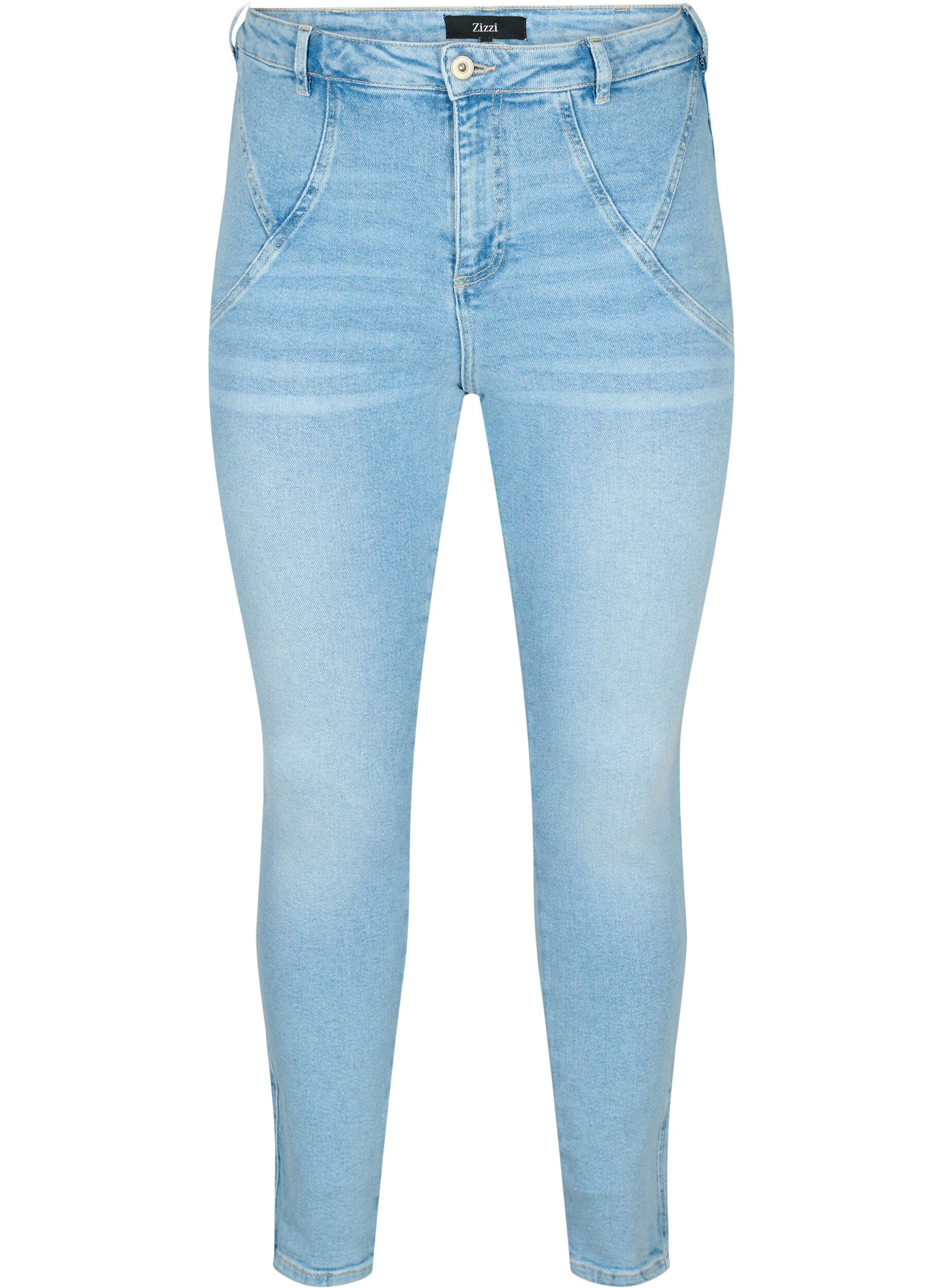 Zizzi Hochtaillierte Amy-Jeans mit super schmaler Passform, Light blue, Packshot image number 0