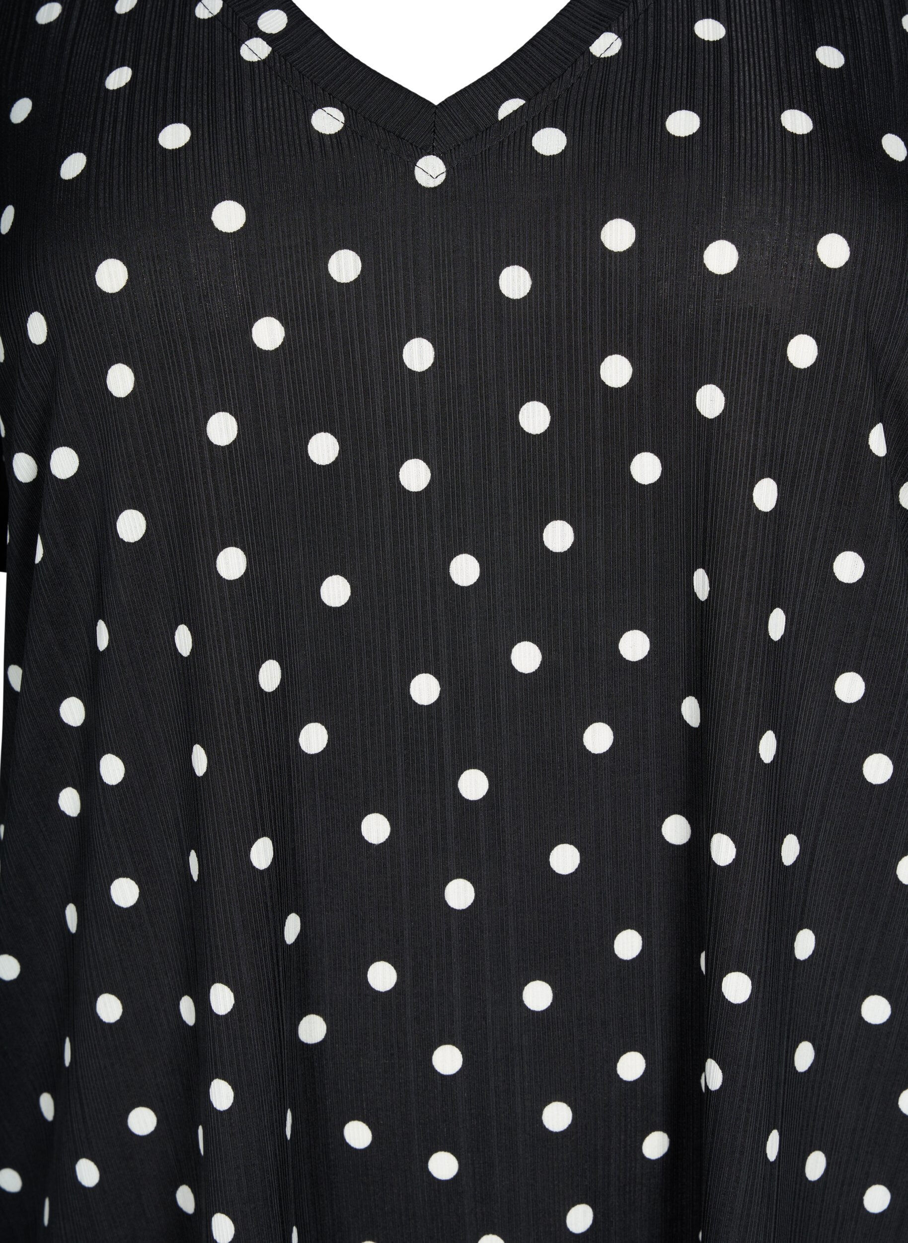 Zizzi FLASH - Bedrucktes T-Shirt mit V-Ausschnitt, Black Dot, Packshot image number 2
