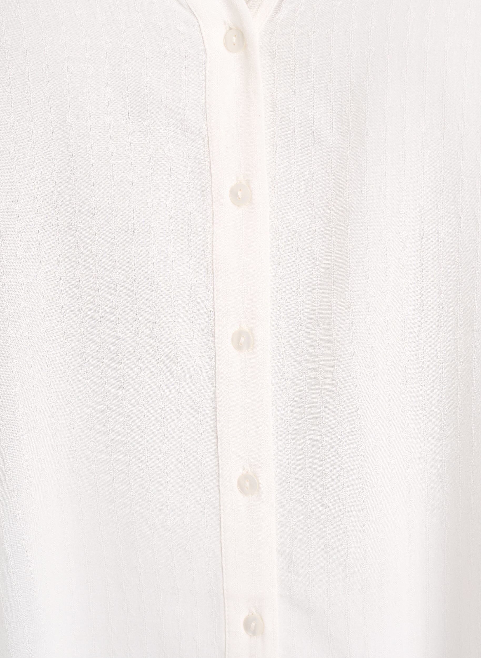 ZizziBluse aus Viskose mit kurzen &Auml;rmeln und Raffdetails, Vanille, Packshot image number 2
