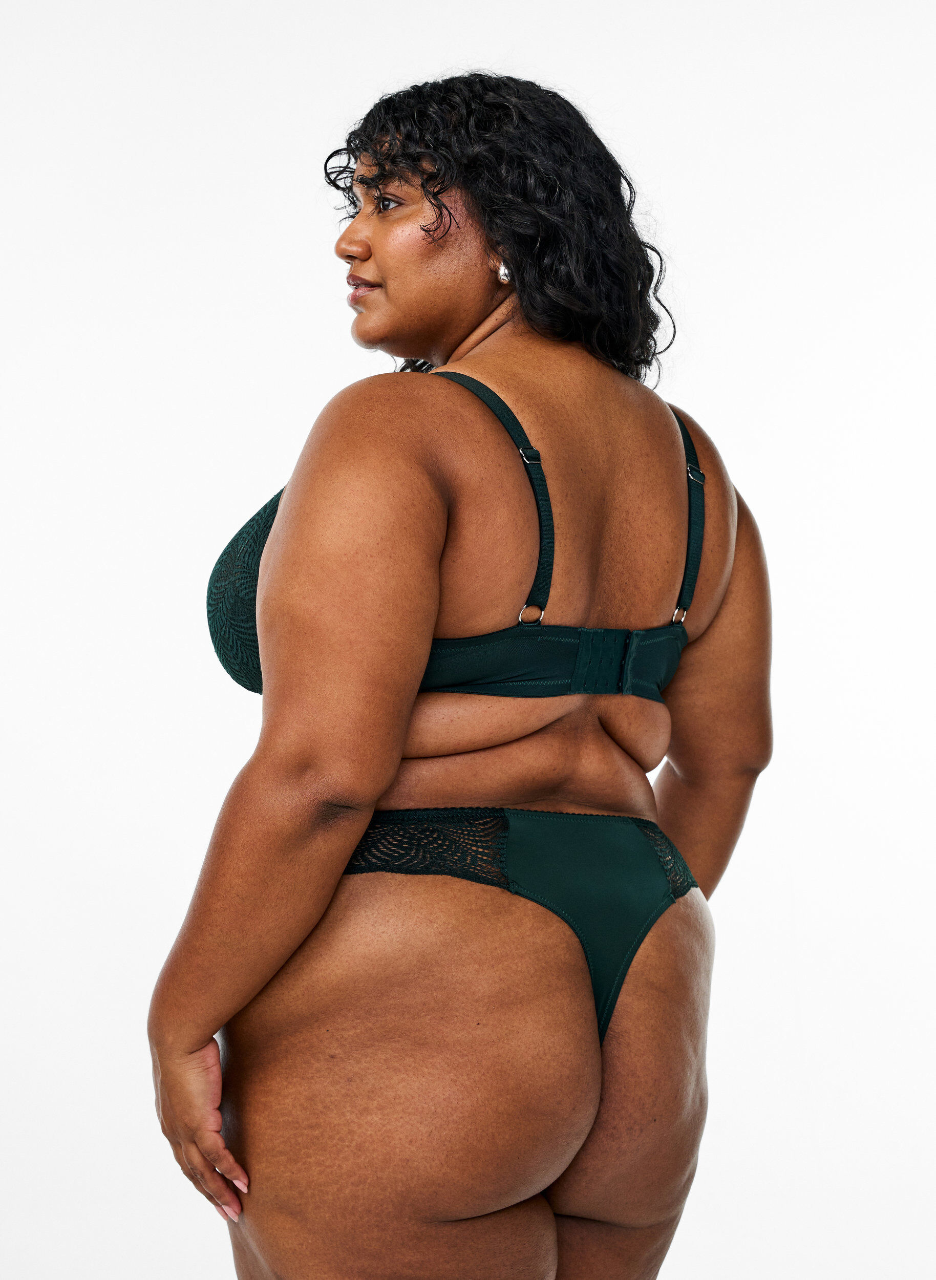 Zizzi Full-Cover-BH mit B&uuml;gel und Spitze, Gr&uuml;n, Model image number 2