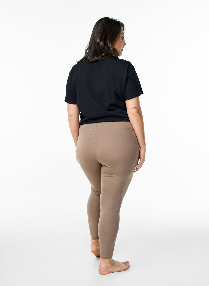Basic Leggings aus Viskose, Braun, Model image number 2
