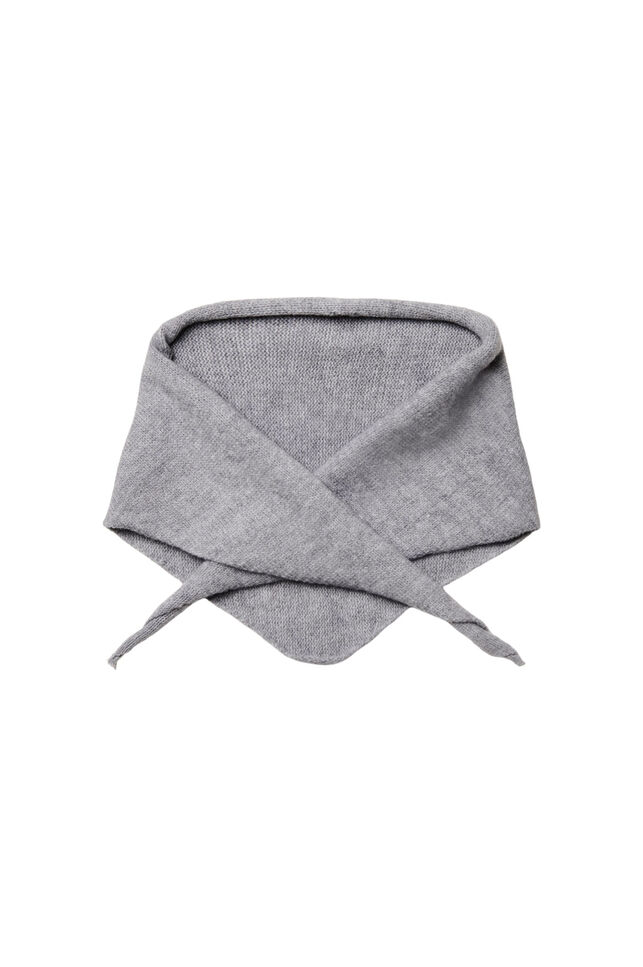 Gestricktes Dreieckstuch, Grau, Packshot image number 0