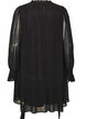 Kleid aus Viskose mit R&uuml;schen und transparenten &Auml;rmeln, Schwarz, Packshot image number 1