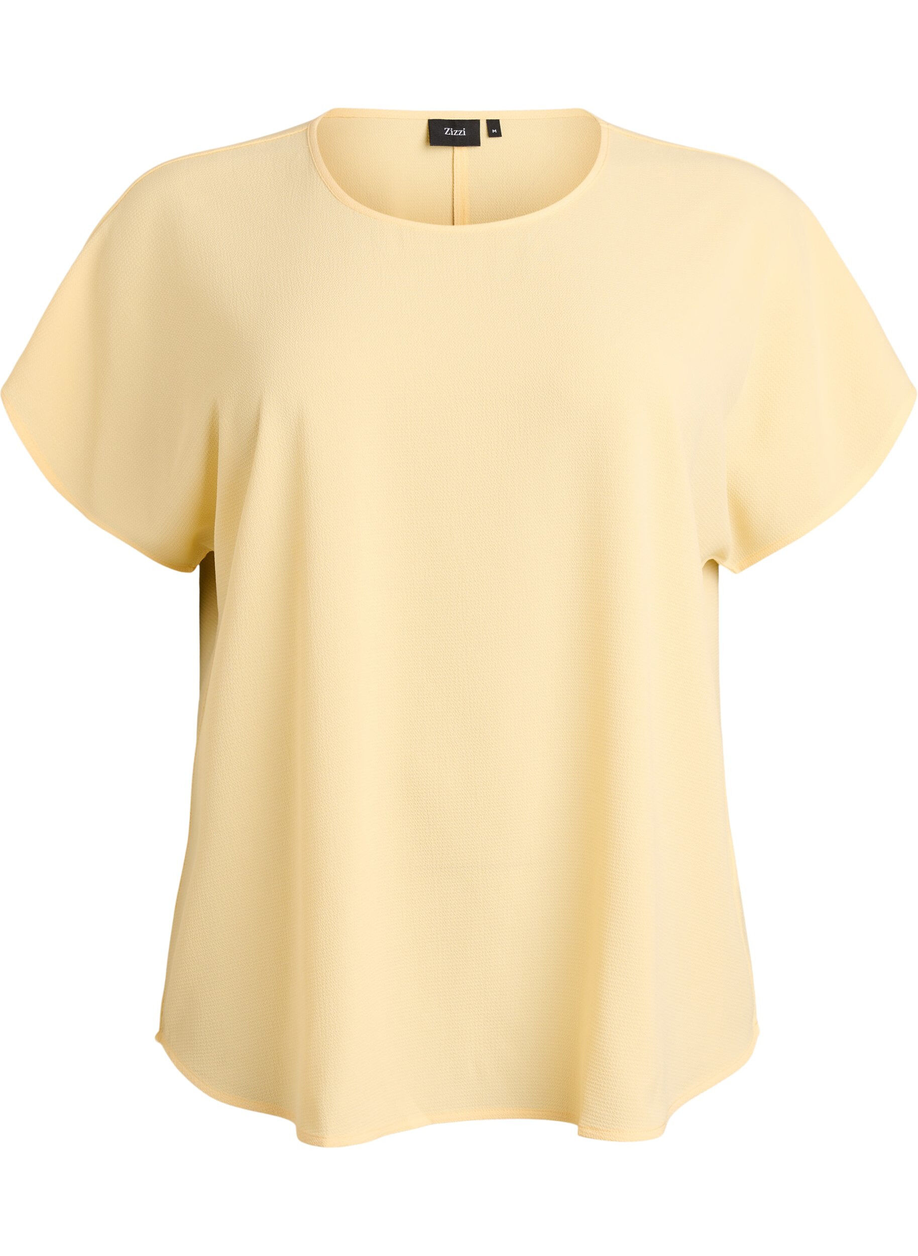 Bluse mit kurzen &Auml;rmeln und Rundhalsausschnitt