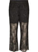 Hose aus Mesh mit floraler Stickerei und Pailletten, Schwarz, Packshot image number 0