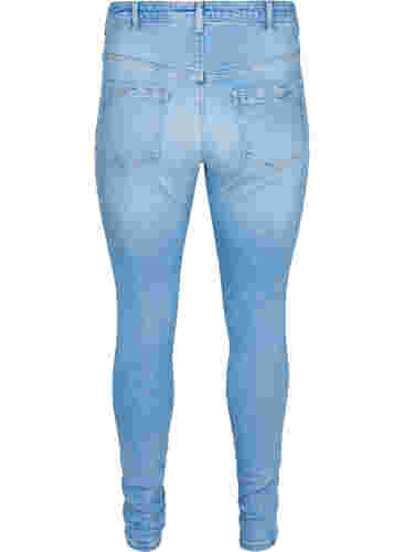 Super Slim Amy Jeans mit markanten Nähten, Light blue, Packshot image number 1