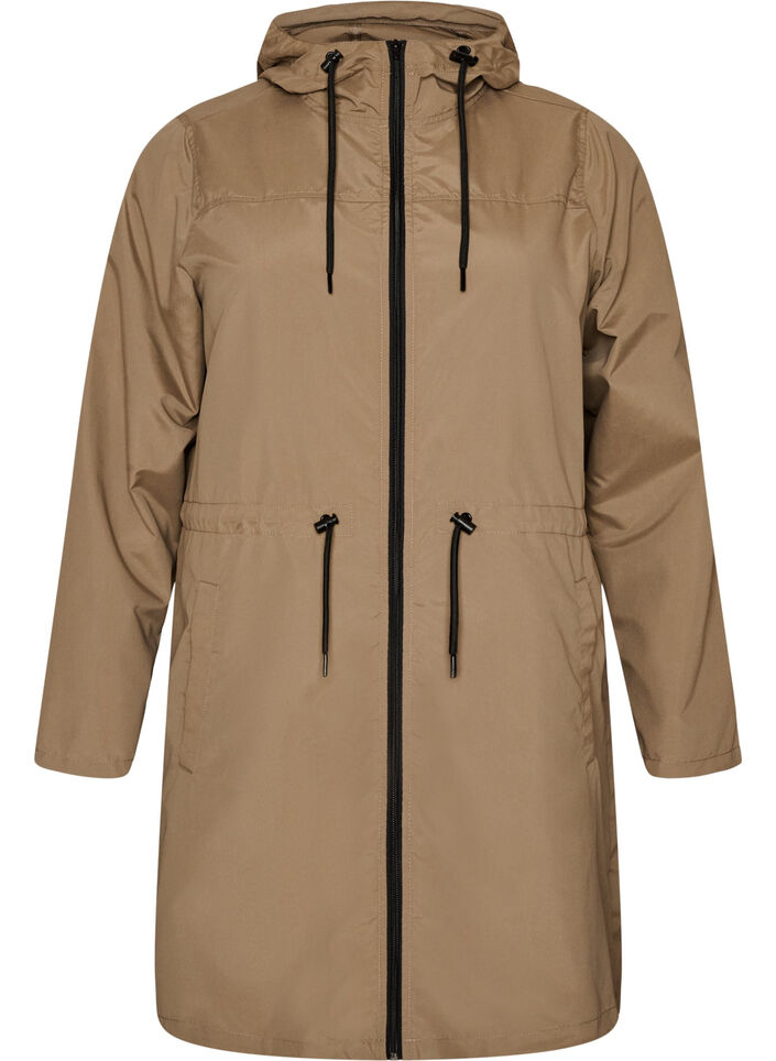 Leichter Parka mit Kapuze, Braun, Packshot image number 0
