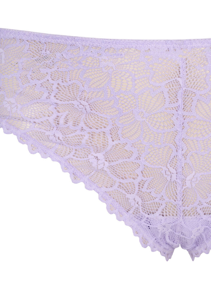 String aus floraler Spitze mit normaler Taillenh&ouml;he, lila, Packshot image number 2