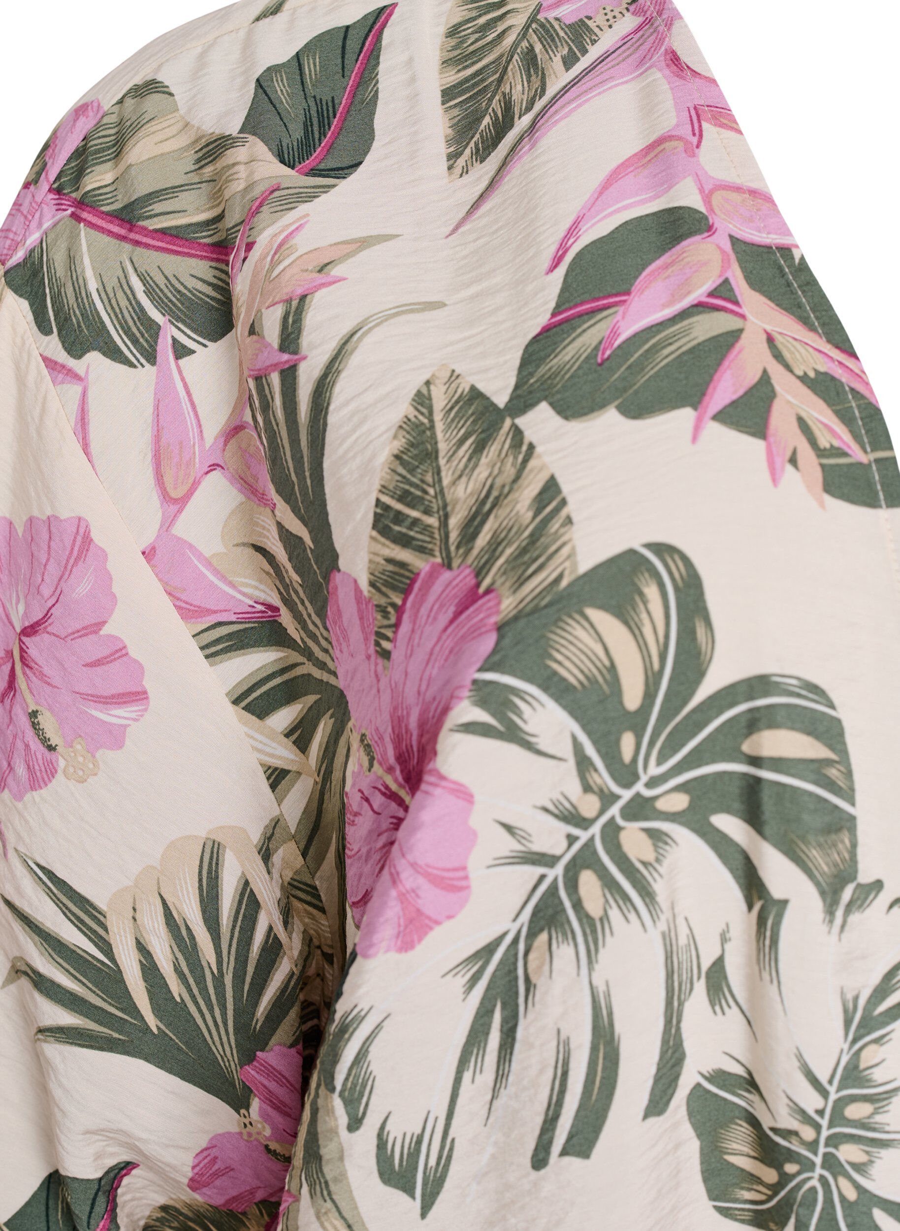 ZizziViskose-Kimono mit 3/4-&Auml;rmeln, Vanille, Packshot image number 2