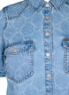 Denim-Kleid mit Destroyed-Muster und kurzen Ärmeln, Blue Denim, Packshot image number 2