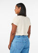 T-Shirt mit dekorativem Frontprint, Vanille, Model image number 2