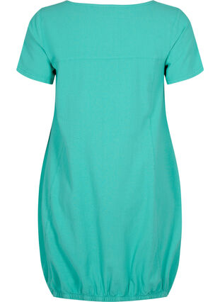 Kurzarm Kleid aus Baumwolle, Aqua Green, Packshot image number 1