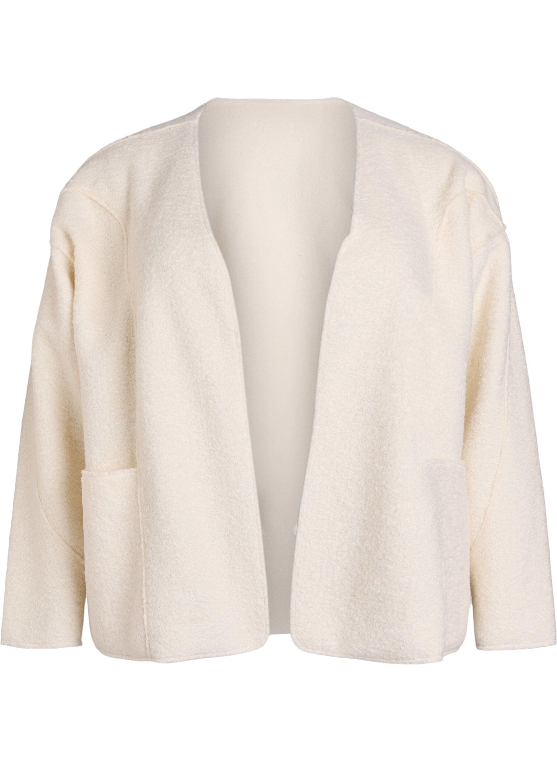 ZizziLockere Strickjacke mit Taschen, Vanille, Packshot image number 0
