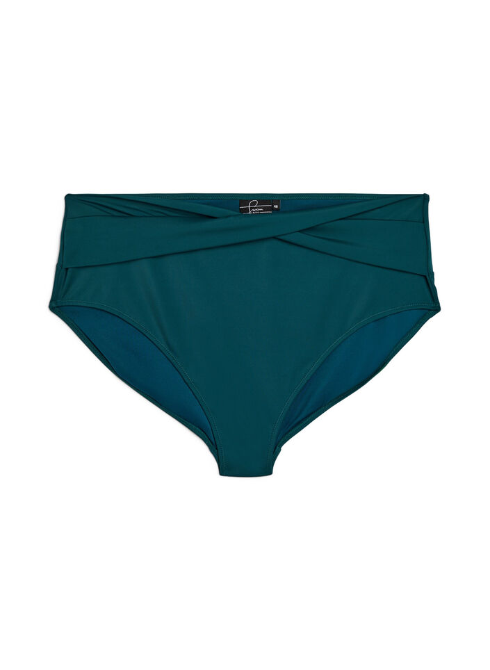 Bikini-Slip mit Wickeldetail, Gr&uuml;n, Packshot image number 0