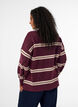 Strickbluse mit doppelten Kontraststreifen, Rot, Model image number 2