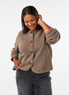 Teddyjacke mit Rundhalsausschnitt und Kn&ouml;pfen, Braun, Model image number 0