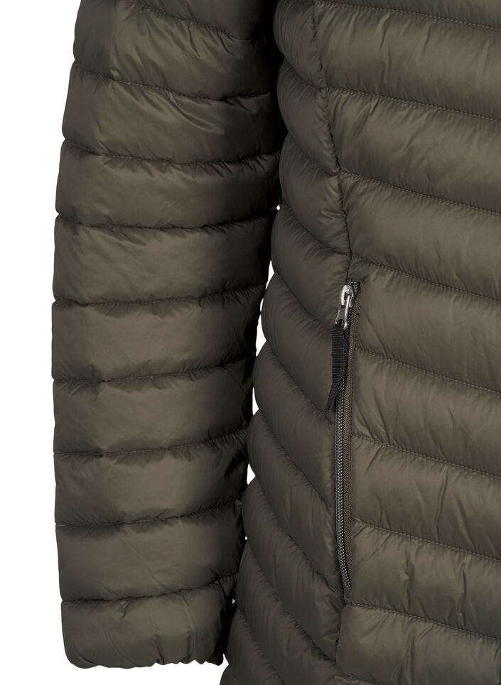 Leichte Jacke mit Taschen und abnehmbarer Kapuze, Grün, Packshot image number 3