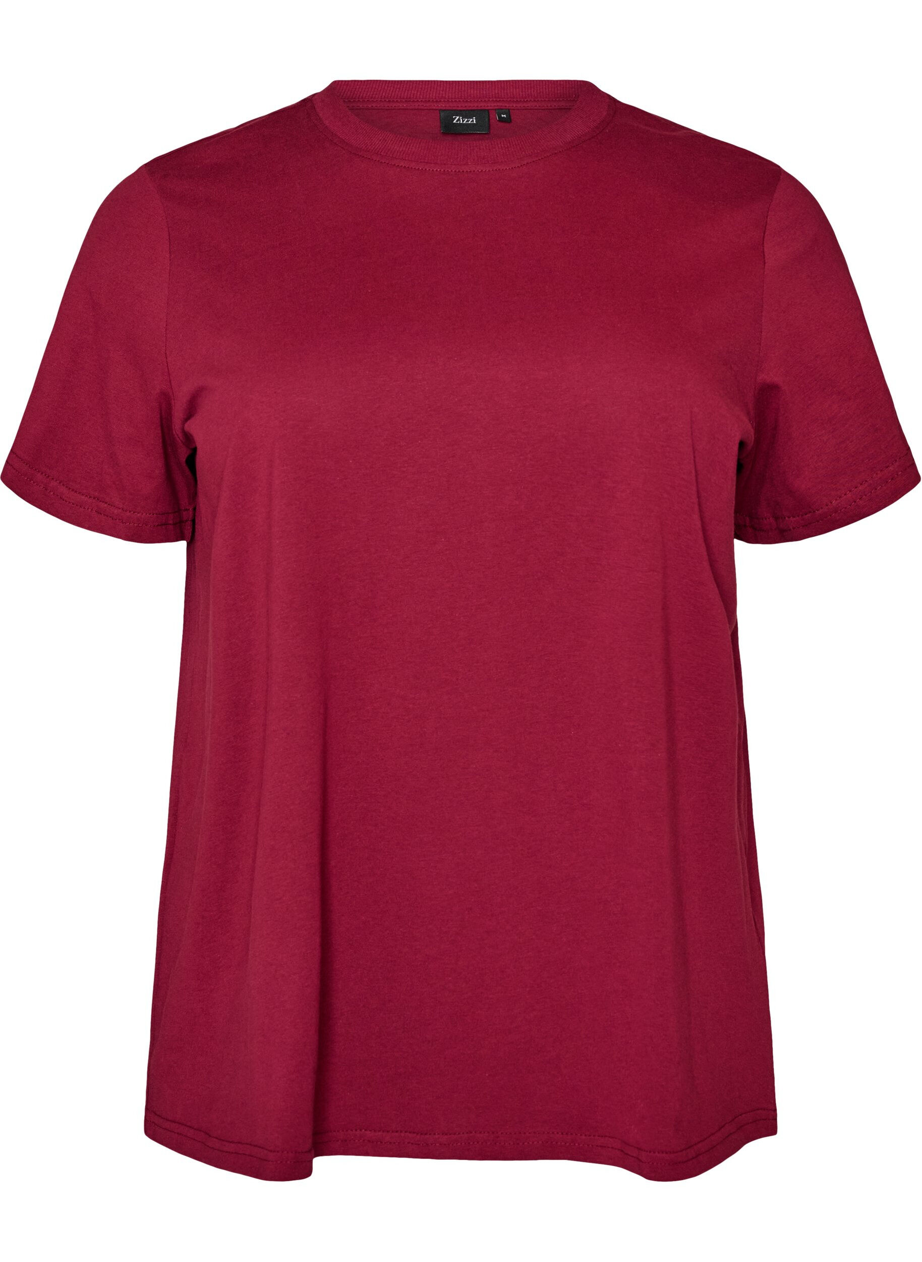 Basic T-Shirt aus Baumwolle mit Rundhalsausschnitt